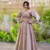 kalki brown cotton maxi
