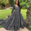 aamodini black cotton maxi