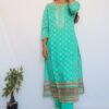 SALE: Turquoise Handwork Suit Set