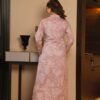 light peach straight kurta set