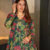 orchid green cotton kurta palazzo set