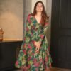 orchid green cotton kurta palazzo set