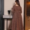 Brown ajrakh print cotton suit set
