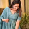turquoise embroidered suit set