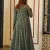 YADVI GREEN MUSLIN SHRUG SET
