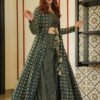 YADVI GREEN MUSLIN SHRUG SET