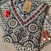 Hand Embroidered Black Ajrakh Afghan Pant Kurta Set with Dupatta – 3 pc
