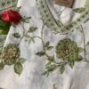Cream Mehendi “Gold” Cotton Kurta Set with Dupatta – 3 pc
