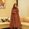 blazing brown muslin suit set