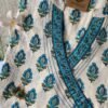 Firozi Boota Angrakha Cotton Kurta Set with dupatta – 3 pc