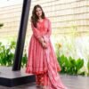 graceful peach cotton suit set