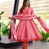 graceful peach cotton suit set