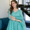 turqoiuse blue embroidered suit set