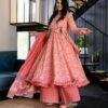 vrinda pink cotton suit set