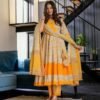 windy white and yellow floral suit set