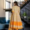 windy white and yellow floral suit set