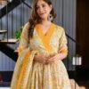 windy white and yellow floral suit set