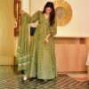 hazel green cotton maxi set