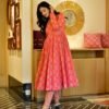 jazzy pink cotton suit set