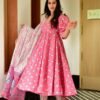 pink swan cotton suit set