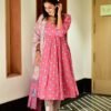 pink swan cotton suit set