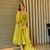 light green chanderi suit set