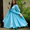 Sandra blue georgette suit set