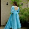Sandra blue georgette suit set
