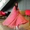 navamee peach organza suit set