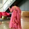 navamee peach organza suit set