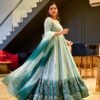 hazel ombre silk embroidered set
