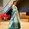 hazel ombre silk embroidered set