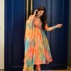 multicolor organza suit set