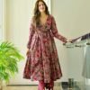 noor grey floral suit set