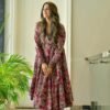 noor grey floral suit set