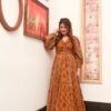 Dalia mustard cotton dress