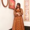 Dalia mustard cotton dress