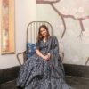gazelle grey muslin kurta palazzo set
