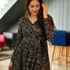 lily blue floral suit set