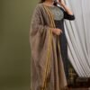 Handwoven cotton Sequin Suit : Black