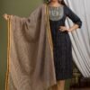 Handwoven cotton Sequin Suit : Black