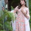 Soothing Orange Floral Premium Cotton Suit Set
