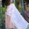 Soothing Orange Floral Premium Cotton Suit Set